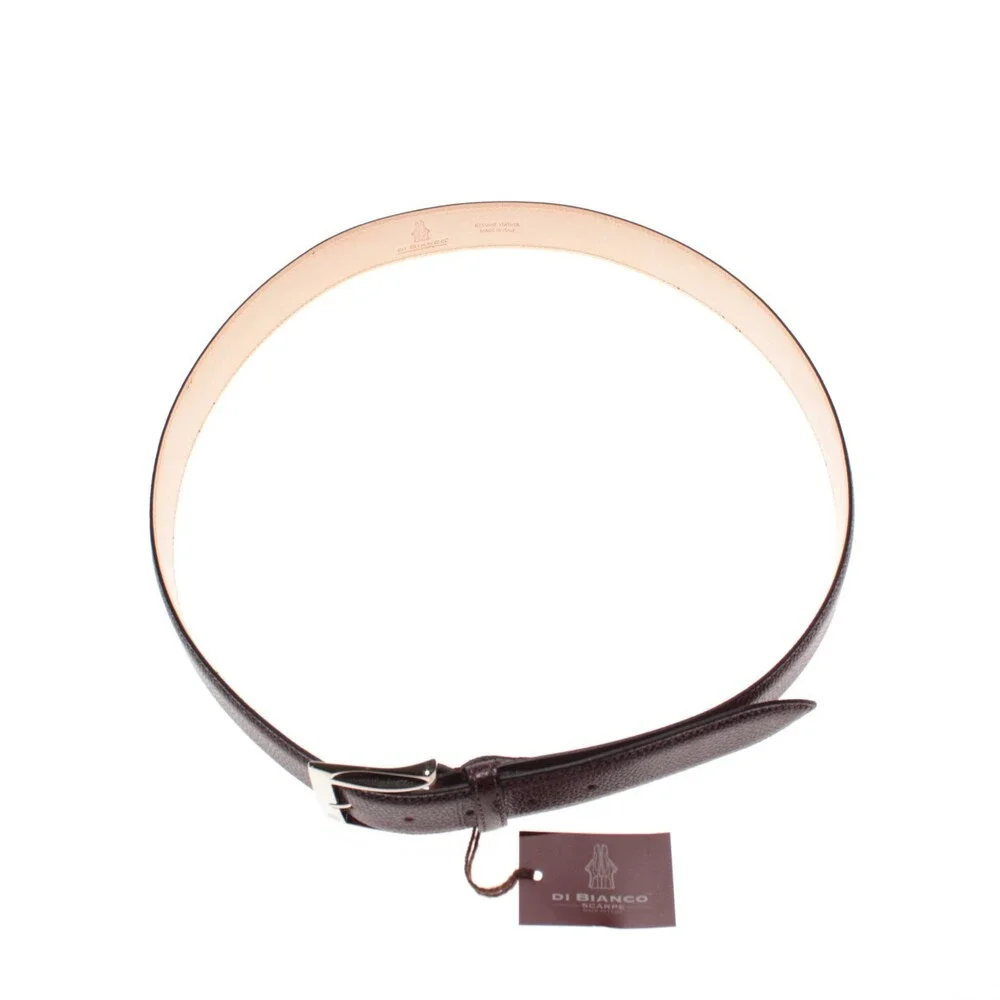 Di Bianco NWT Cut to Size Dress Belt In Dark Red Pebbled Leather One Size